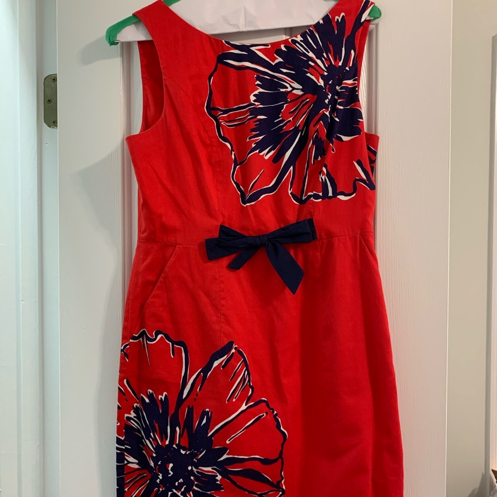 Lily Pulitzer red dress. Sz 4. Dry cleaning tag on